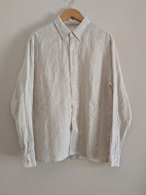 Abercrombie And Fitch Summer Linen Blend Button-Down Linen Shirt